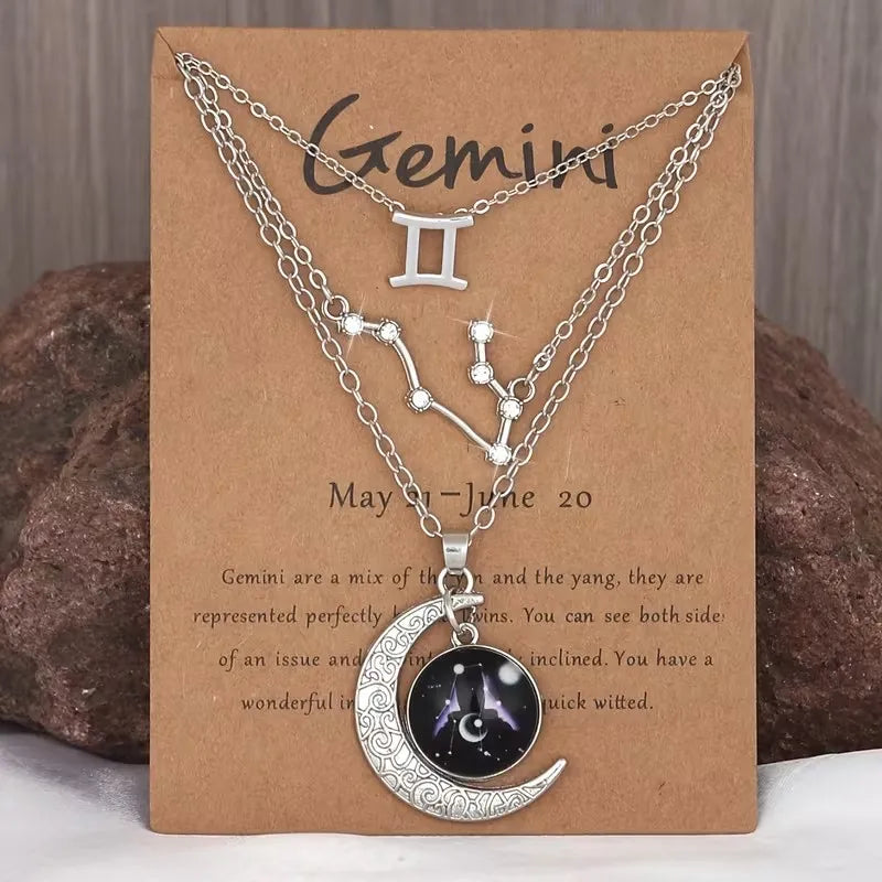 Zodiac Moon Glow Necklace Set
