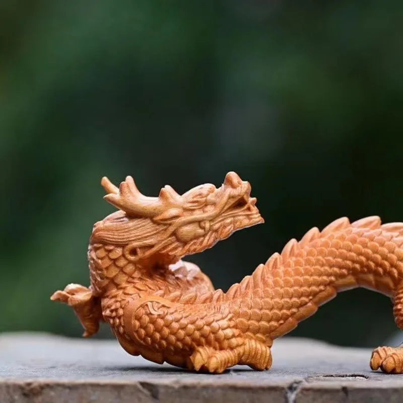 Hand-Carved Shenlong Auspicious Beast Statue