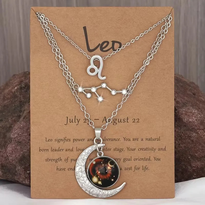 Zodiac Moon Glow Necklace Set