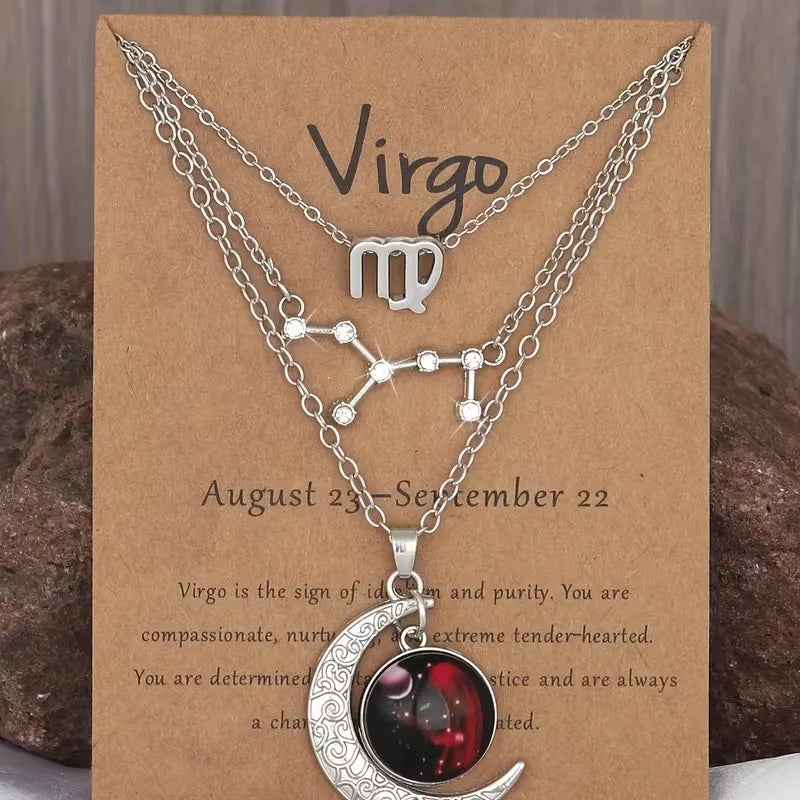 Zodiac Moon Glow Necklace Set