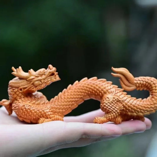 Hand-Carved Shenlong Auspicious Beast Statue