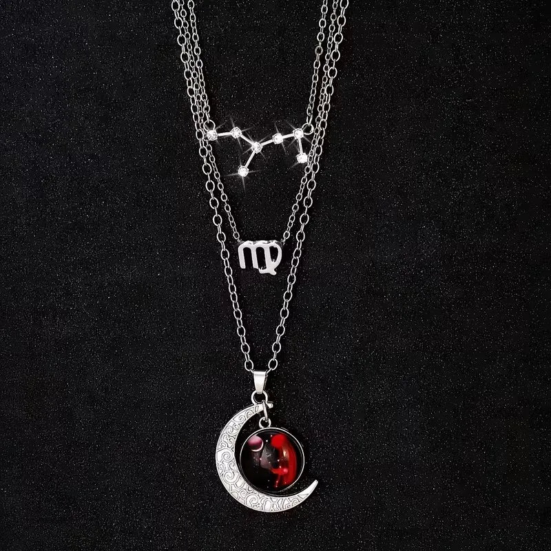 Zodiac Moon Glow Necklace Set