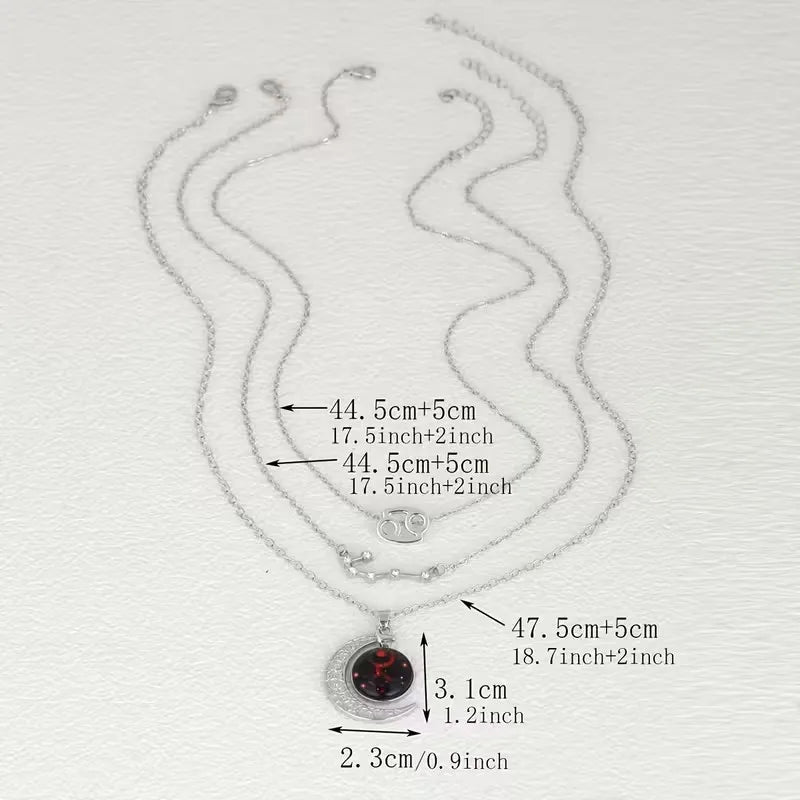Zodiac Moon Glow Necklace Set
